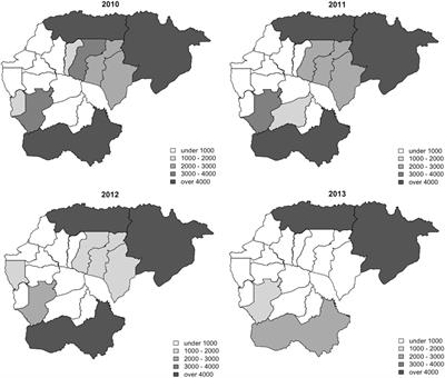 Spatiotemporal Modeling for Fine-Scale Maps of Regional Malaria Endemicity and Its Implications for Transitional Complexities in a Routine Surveillance Network in Western Cambodia
